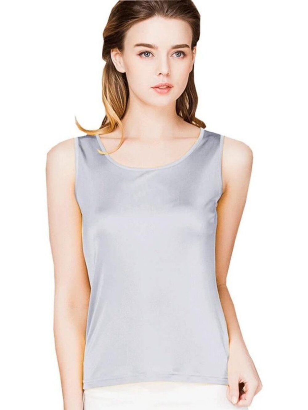 Silk Tank Top for Women - Mulberry Sleeveless Blouse - Summer Real Silk Tee